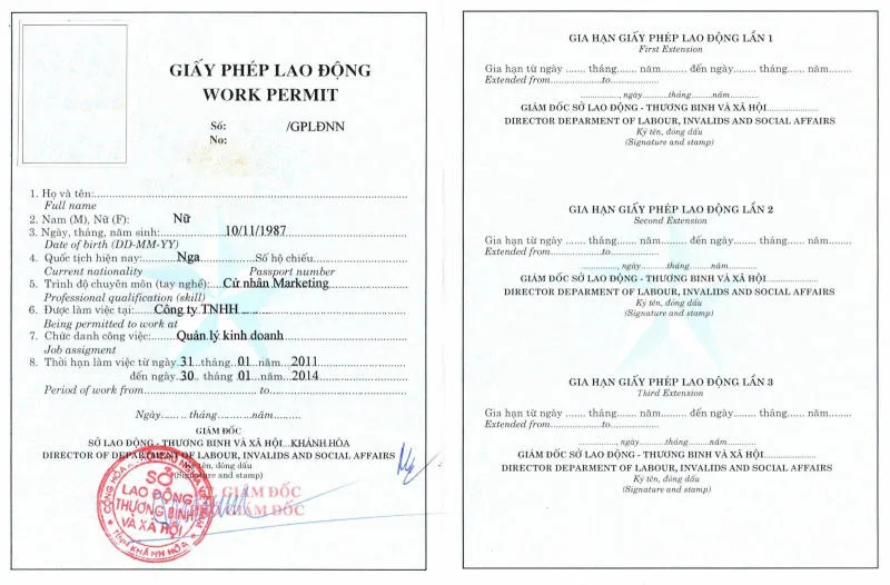 Điều kiện xin cấp giấy phép lao động
