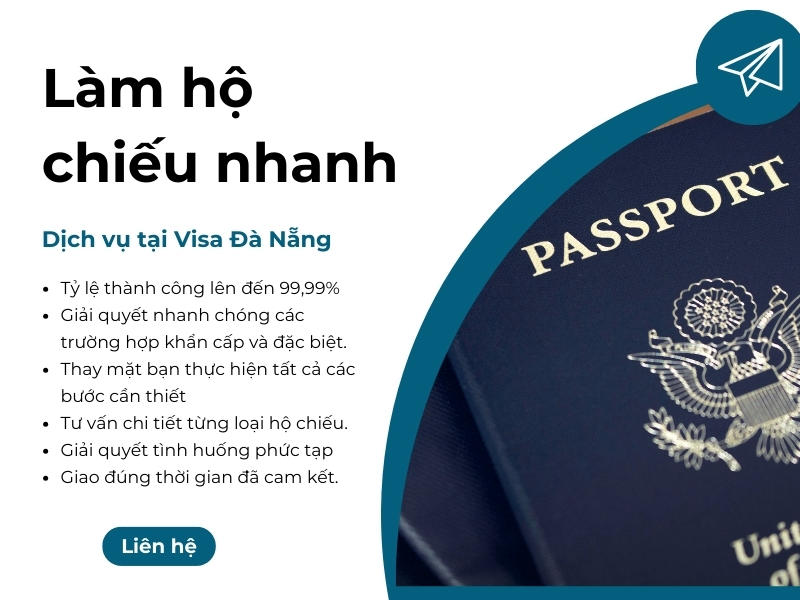 Visa Đà Nẵng cung cấp dịch vụ làm hộ chiếu nhanh tại nhiều thành phố lớn